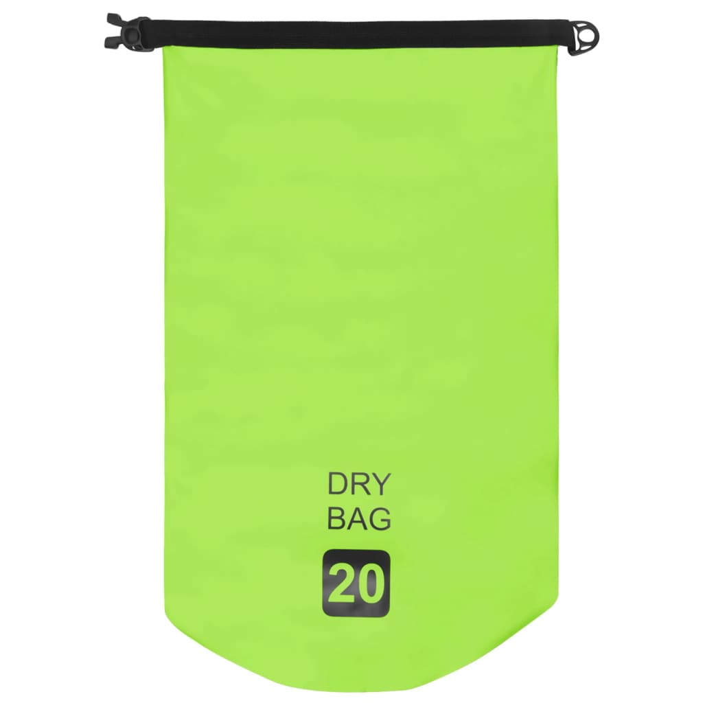 vidaXL Dry Bag Green 5.3 gal PVC