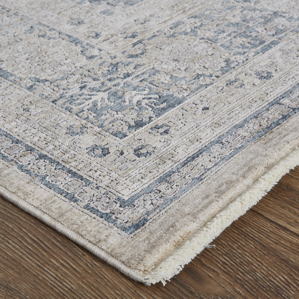 Marquette Transitional Medallion - Taupe/Gray/Blue Area Rug